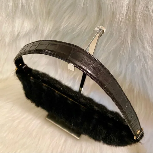 Kate Spade Black Faux Fur Shoulder Bag - Picture 6 of 7